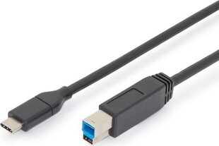 Digitus AK-300149-018-S, USB-C/USB-B, 1.8 м цена и информация | Кабели и провода | 220.lv