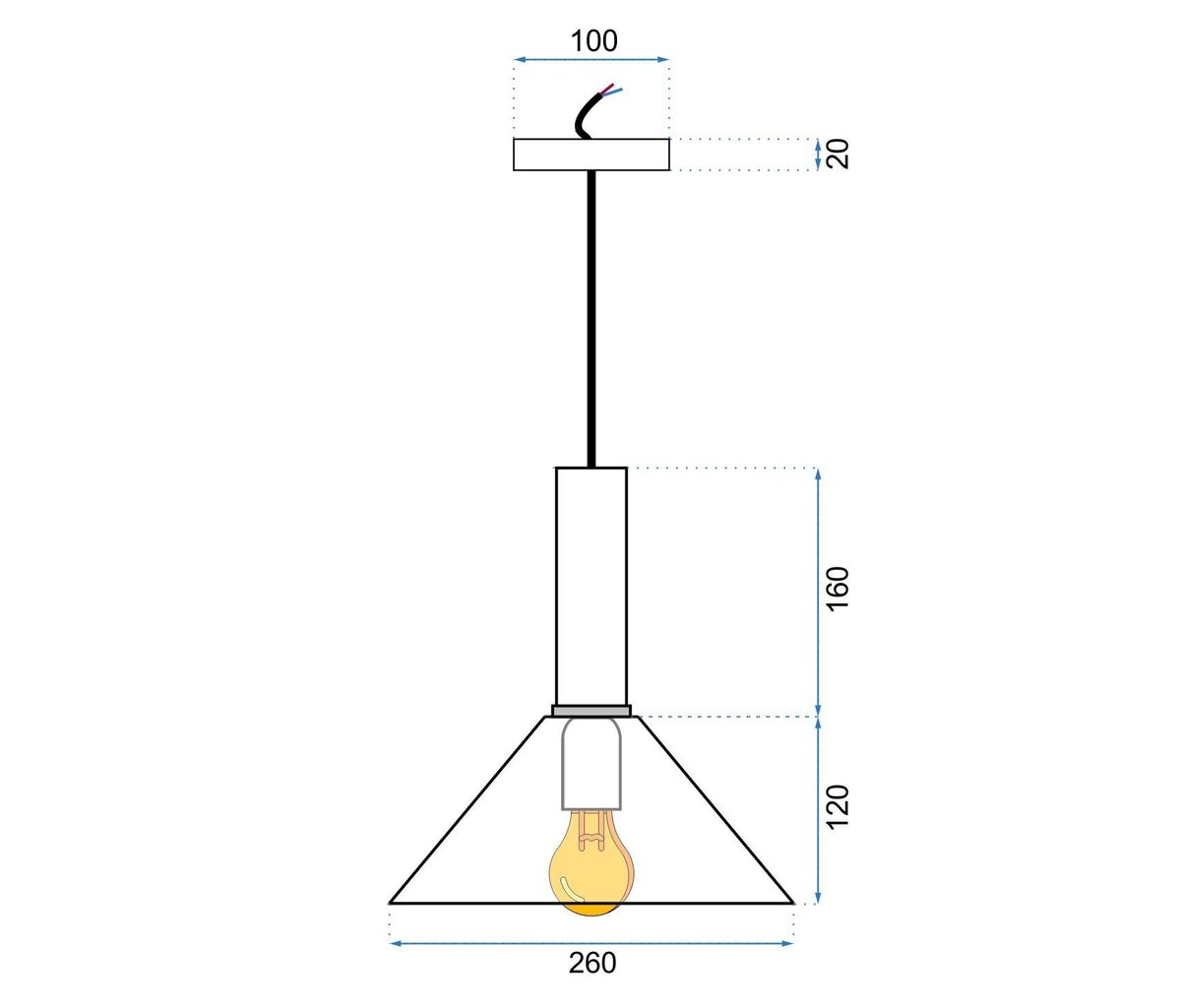Piekaramā lampa Osti D, White cena un informācija | Piekaramās lampas | 220.lv