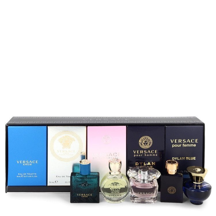 Miniatūru komplekts Versace EDT 4 x 5 ml + EDP 1 x 5 ml cena un informācija | Sieviešu smaržas | 220.lv