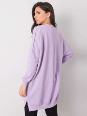 RUE PARIS Sieviešu kokvilnas tunika, gaiši violeta Light purple S/M цена и информация | Туники | 220.lv