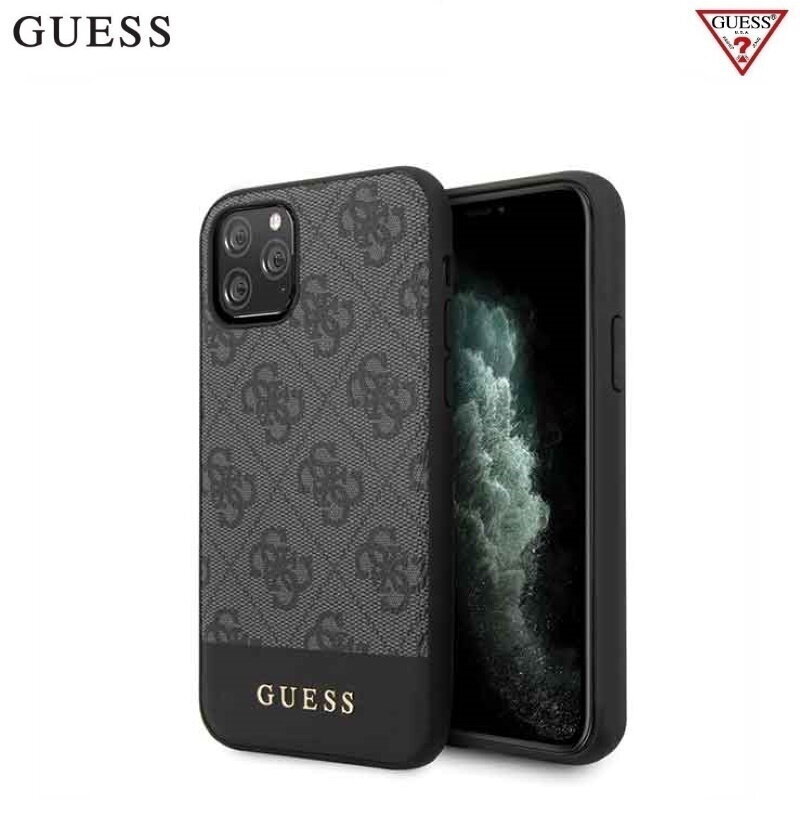 Guess GUHCN61LS4GBK 4G Stripe ciets aizmugures maks-apvalks priekš Apple iPhone 11 Melns цена и информация | Telefonu vāciņi, maciņi | 220.lv