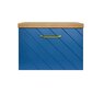 Vannas istabas skapītis Besco Floo 80 ar Oak galda virsmu, zils/zelta cena un informācija | Vannas istabas skapīši | 220.lv