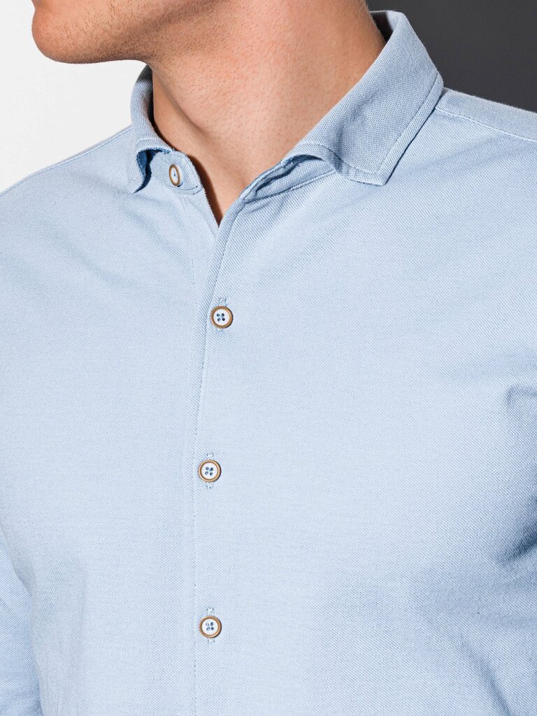 Vīriešu krekls ar garām piedurknēm Ombre K540, zils цена и информация | Vīriešu krekli | 220.lv