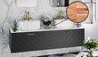 Dubults vannas istabas skapītis Besco Floo 120 ar Oak galda virsmu, melns/zelta cena un informācija | Vannas istabas skapīši | 220.lv