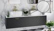 Dubults vannas istabas skapītis Besco Floo 120 ar Slim marble galda virsmu, melns/zelta cena un informācija | Vannas istabas skapīši | 220.lv