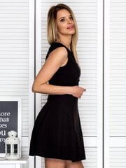 Женское черное платье с ажурной спинкой цена и информация | Платья | 220.lv