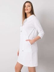 Balta kokvilnas kleita ar aplikāciju White S/M цена и информация | Платья | 220.lv