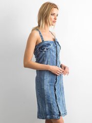 Zila džinsu kleita ar siksnu, Blue M цена и информация | Платья | 220.lv
