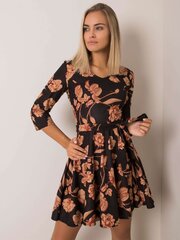 Черное платье с цветочным поясом цена и информация | Платья | 220.lv