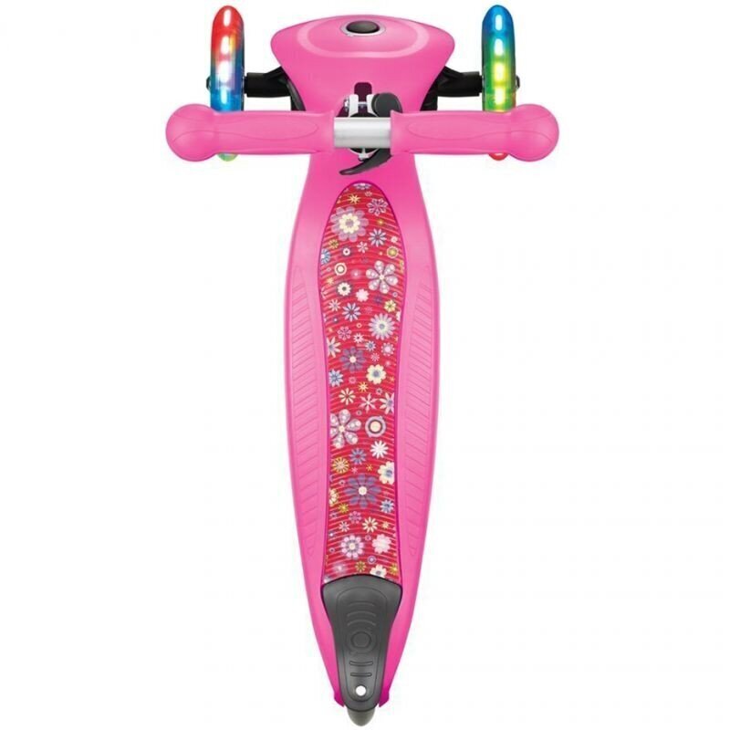 Globber Primo Foldable Lights Neon Pink Flowers cena un informācija | Skrejriteņi | 220.lv