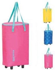 Termiskā soma uz riteņiem Easy Style Bag-Trolley asorti, dzeltena/zila/rozā цена и информация | Сумки-холодильники | 220.lv