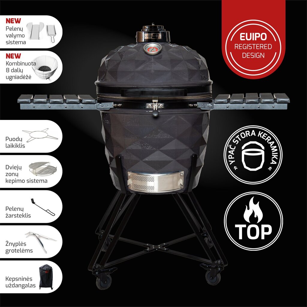 Keramiskais grils KamadoClub Pro 2 Premium, 59x59cm cena un informācija | Grili | 220.lv