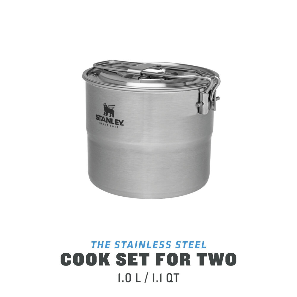 Ēdienu gatavošanas komplekts The Stainless Steel Cook Set For Two 1L nerūsējošā tērauda (4) cena un informācija | Katli, tvaika katli | 220.lv