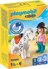 70404 PLAYMOBIL® 1.2.3 Jātnieks ar zirgu cena un informācija | Playmobil Rotaļlietas, bērnu preces | 220.lv