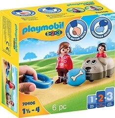 70406 PLAYMOBIL® 1.2.3 Kucēnu vilciens cena un informācija | Konstruktori | 220.lv