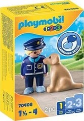 70408 PLAYMOBIL® 1.2.3 Полицейский со щенком цена и информация | Kонструкторы | 220.lv