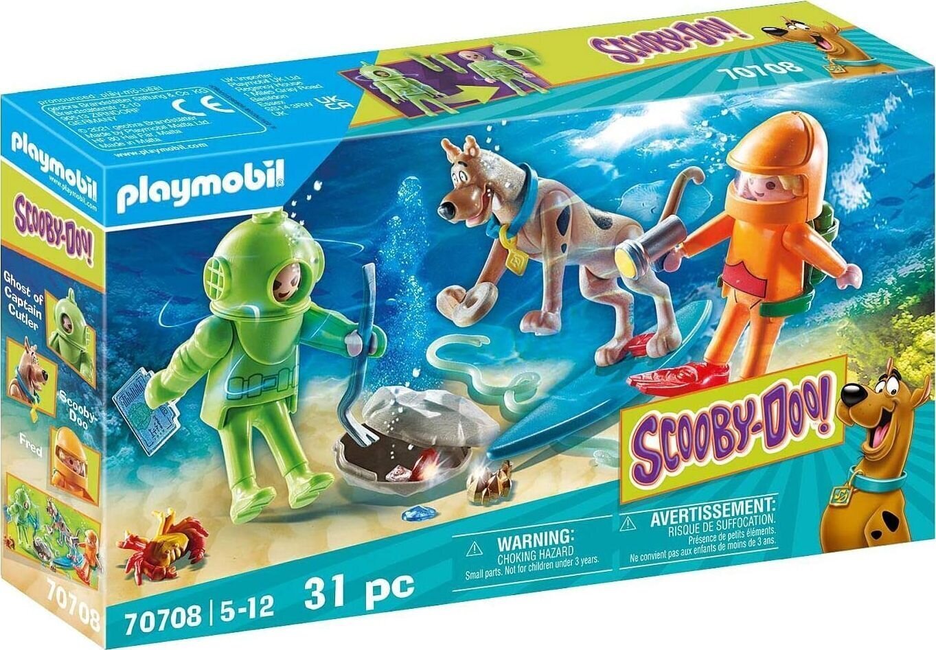 70708 PLAYMOBIL® Scooby-Doo! Piedzīvojumi ar spoku nirēju cena un informācija | Konstruktori | 220.lv