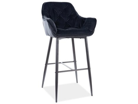 2-u bāra krēslu komplekts Signal Meble Cherry H-1, melns cena un informācija | Virtuves un ēdamistabas krēsli | 220.lv