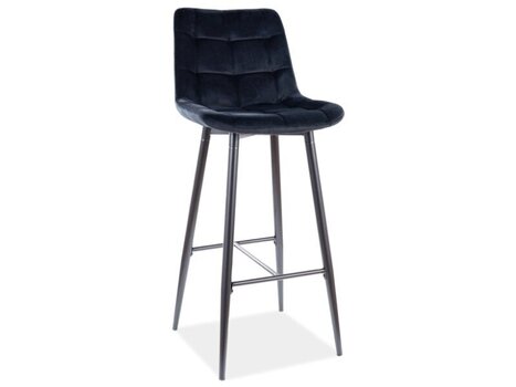Набор из 2 барных стульев Signal Meble Chic H-1, черный цена и информация | Стулья для кухни и столовой | 220.lv
