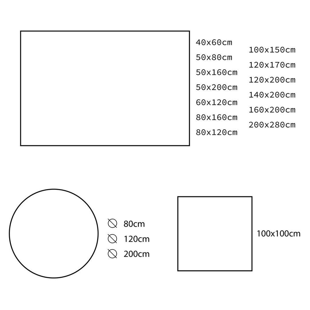 AmeliaHome paklājs Lovika 100x100 cm cena un informācija | Paklāji | 220.lv