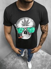 Melns vīriešu T-krekls "Skeleton" O/1192-44301-XL цена и информация | Мужские футболки | 220.lv