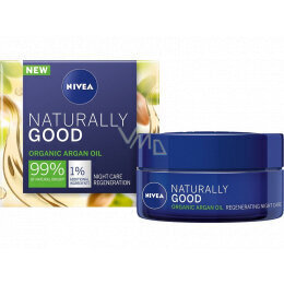 Atjaunojošs nakts sejas krēms Nivea Naturally Good, 50 ml cena un informācija | Sejas krēmi | 220.lv