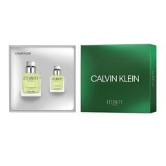 Komplekts Calvin Klein Eternity Men vīriešiem: tualetes ūdens EDT, 100 ml + tualetes ūdens EDT, 30 ml cena un informācija | Vīriešu smaržas | 220.lv
