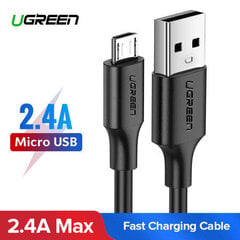 Ugreen US289 mikro USB kabelis, QC 3.0, 2.4A. 2 m, balts cena un informācija | Kabeļi un vadi | 220.lv