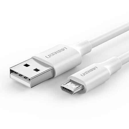 Ugreen US289 mikro USB kabelis, QC 3.0, 2.4A. 2 m, balts cena un informācija | Kabeļi un vadi | 220.lv