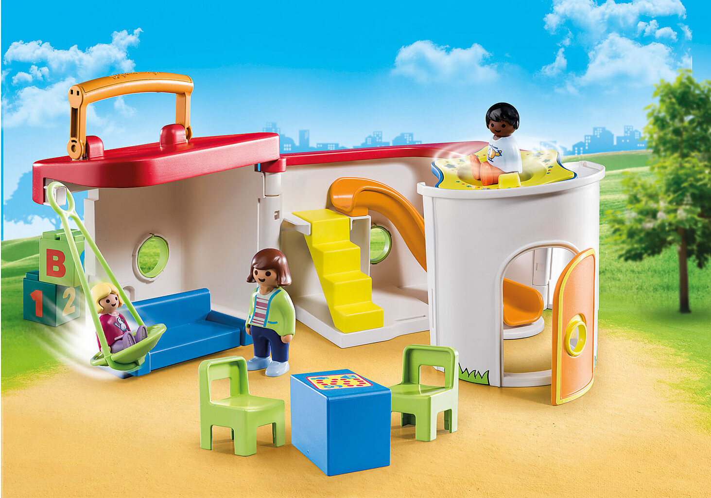 70399 PLAYMOBIL® 1.2.3 Pārnēsājams bērnudārzs cena un informācija | Konstruktori | 220.lv