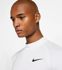 Sporta krekls vīriešiem Nike Pro Top LS Tight Mock M BV5592-100, balts цена и информация | Мужская спортивная одежда | 220.lv