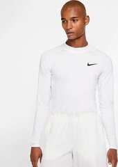 Спортивная мужская футболка Nike Pro Top LS Tight Mock M BV5592-100, белая цена и информация | Мужская спортивная одежда | 220.lv