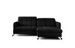 Stūra dīvāns NORE Lore 09, melns цена и информация | Stūra dīvāni | 220.lv