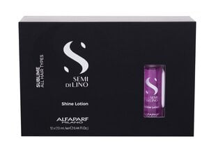 Līdzeklis matu aizsargāšanai Semi di Lino Sublime Shine Lotion Alfaparf Milano, 12 x 13 ml cena un informācija | Kosmētika matu stiprināšanai | 220.lv