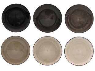 Keramikas pusdienu šķīvju komplekts Loft, 27 cm, 6 gab цена и информация | Посуда, тарелки, обеденные сервизы | 220.lv