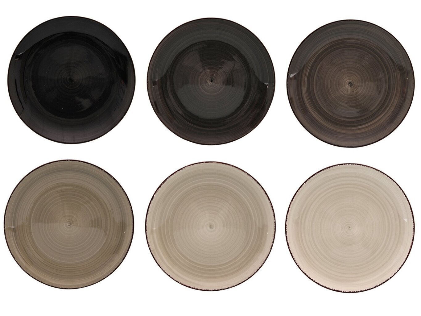 Keramikas pusdienu šķīvju komplekts Loft, 27 cm, 6 gab цена и информация | Trauki, šķīvji, pusdienu servīzes | 220.lv