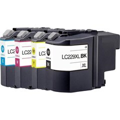 Analogs tintes kasetņu komplekts Brother Lc229Bk / Lc225 Cmy cena un informācija | Tintes kārtridži | 220.lv