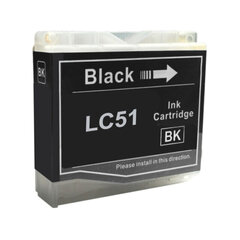 Analoga kasetne tintes printeriem Brother Lc51Bk melna cena un informācija | Tintes kārtridži | 220.lv