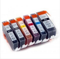 Комплект совместимых картриджей Canon Pgi-525Bk / Cli-526Gy / Cli-526 Cmyk цена и информация | Картриджи для струйных принтеров | 220.lv