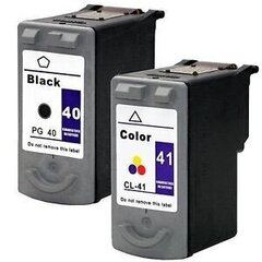 Комплект совместимых картриджей Canon Pg-40 Black+ Cl-41 Tricolor цена и информация | Картриджи для струйных принтеров | 220.lv