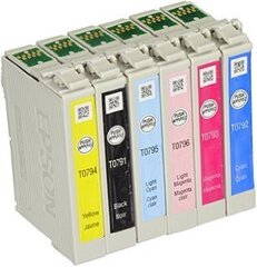 Analogs tintes kasetņu komplekts Epson T0791 - 6Pack cena un informācija | Tintes kārtridži | 220.lv