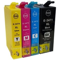 Комплект совместимых картриджей Epson 34Xl T347 Cmyk цена и информация | Картриджи для струйных принтеров | 220.lv