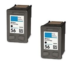 Analogs tintes kasetņu komplekts Hp 56 Black Twinpack cena un informācija | Tintes kārtridži | 220.lv