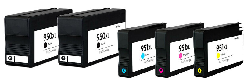 Analogs tintes kasetņu komplekts Hp 950Xl Double Black / Hp 951Xl Cmy