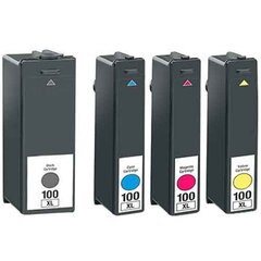 Analogs kasetņu komplekts tintes printeriem Lexmark 100Xl Cmyk cena un informācija | Tintes kārtridži | 220.lv