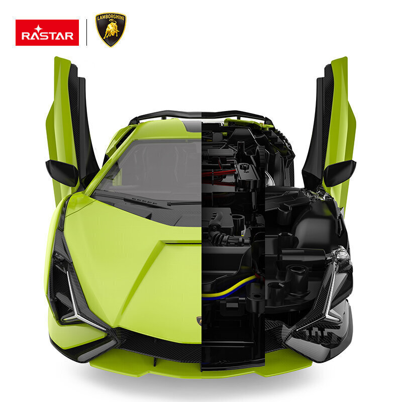 Radio vadāms automašīnas modelis-konstruktors Rastar Lamborghini Sian 1:18, 97400 цена и информация | Rotaļlietas zēniem | 220.lv