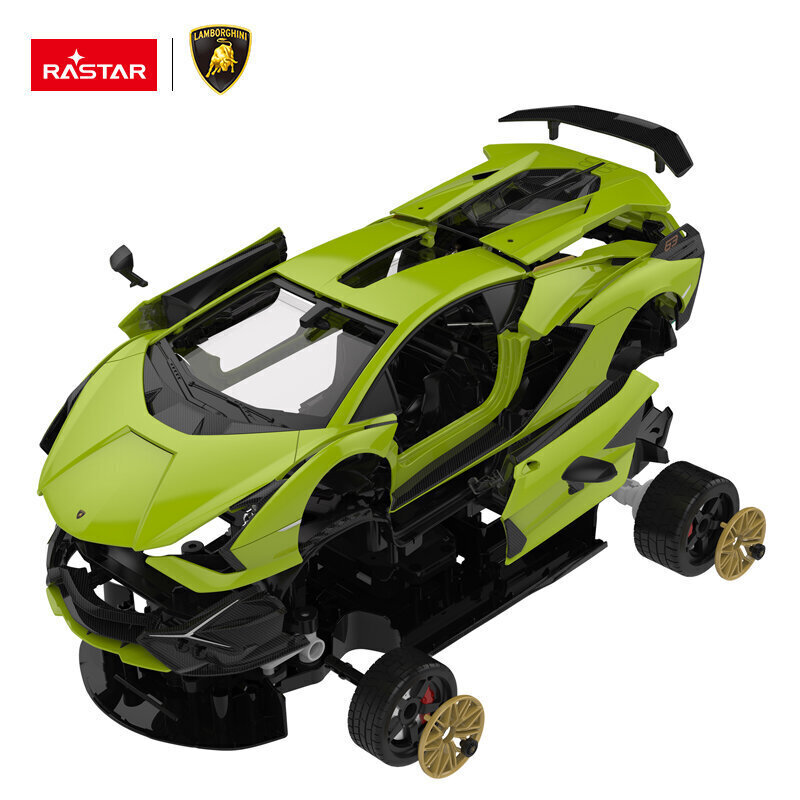 Radio vadāms automašīnas modelis-konstruktors Rastar Lamborghini Sian 1:18, 97400 cena un informācija | Rotaļlietas zēniem | 220.lv