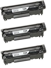 Analoga tonera kasetņu komplekts Hp 12A, Q2612A 3-Pack! цена и информация | Картриджи для лазерных принтеров | 220.lv