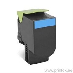 Tonera kasetne analogs Lexmark 802Sc, Cx310 / Cx410 / Cx510 80C2Sc0 Cyan cena un informācija | Kārtridži lāzerprinteriem | 220.lv