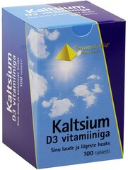 Uztura bagātinātājs Kalcija tabletes ar D3 vitamīnu N100 cena un informācija | Vitamīni, preparāti, uztura bagātinātāji imunitātei | 220.lv